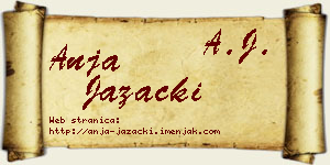 Anja Jazački vizit kartica
